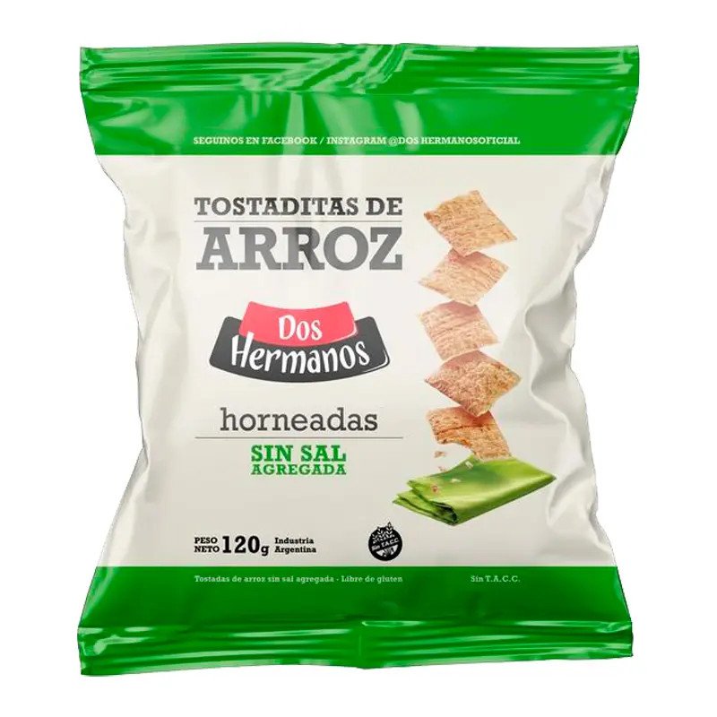 Tostada Dos Hermanos Sin Sal x 120 gr