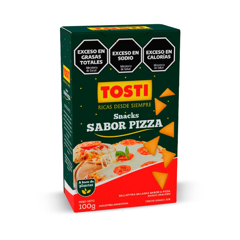 Snack Tosti Triángulos Sabor Pizza x 100 gr