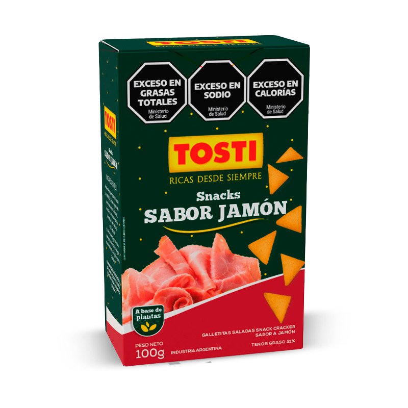Snack Tosti Triángulos Sabor Jamón x 100 gr
