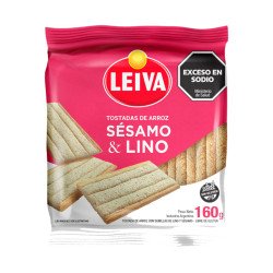                           Tostadas Arroz Leiva Sesamo Lino x 150 gr
                        