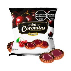                           Galletas Fachitas Mini Coronitas Chocolate y Cereza x 140 gr
                        
