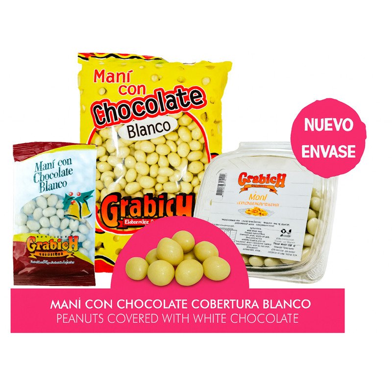 Grabich Maní con Chocolate Blanco x 80 gr