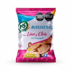                           Ns Marinera 亞麻/奇亞籽餅乾（無鹽） x 300 克
                        