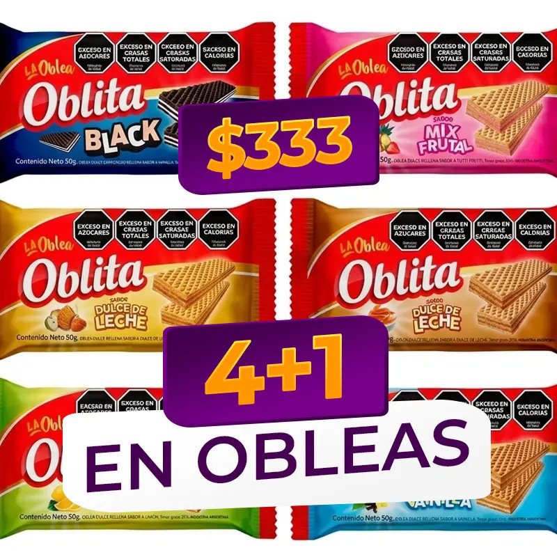 Pack 4+1 Obleas Oblita x 50 gr