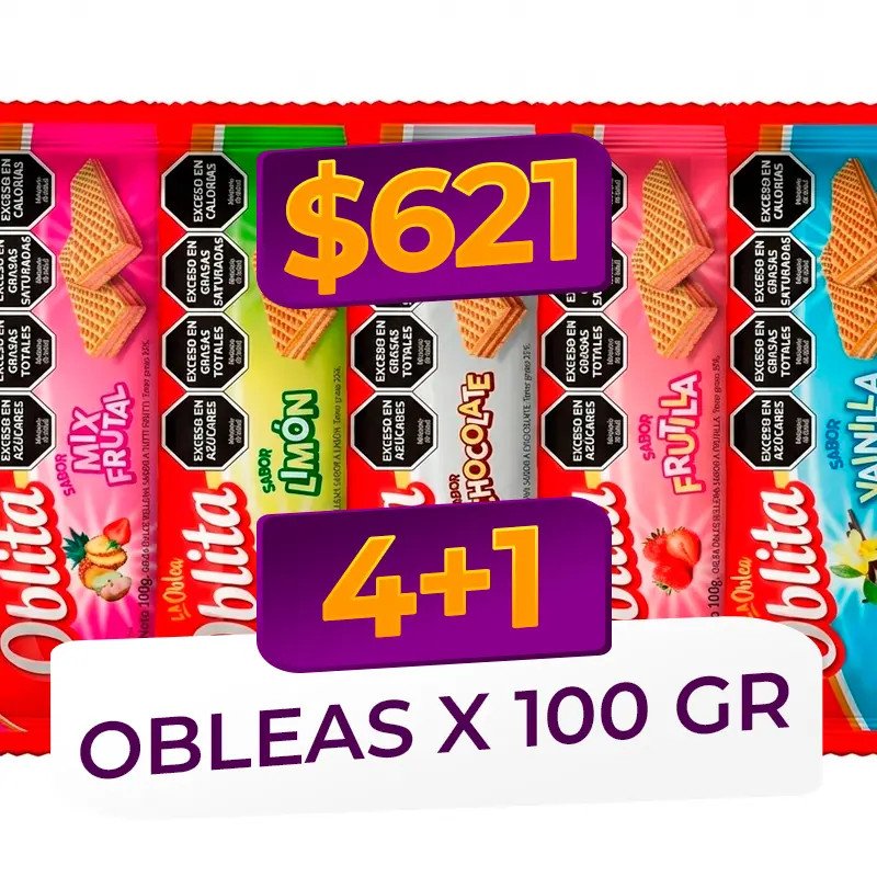 Pack 4+1 Obleas Oblita x 100 gr